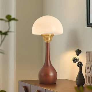 Alice Modern Glass Wood Table Lamp