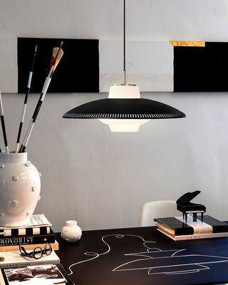 Alien Frisbee Wabi-Sabi Iron Pendant Light