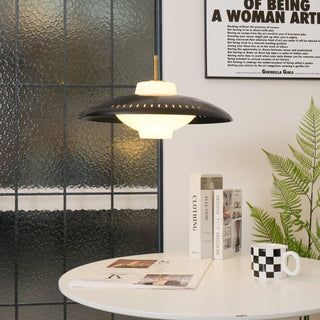 Alien Frisbee Wabi-Sabi Iron Pendant Light