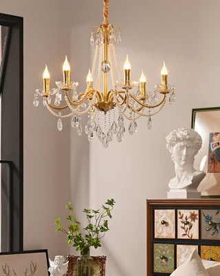 Allegri Elowen 8-Light Gold Crystal Chandelier