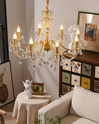 Allegri Elowen 8-Light Gold Crystal Chandelier