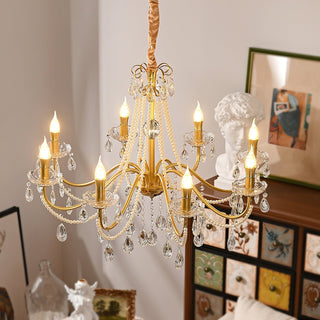 Allegri Elowen 8-Light Gold Crystal Chandelier