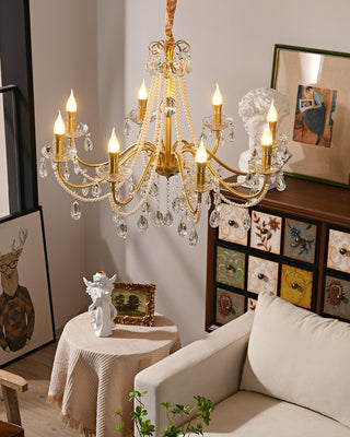 Allegri Elowen 8-Light Gold Crystal Chandelier