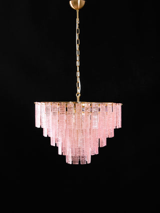 Orion Tiered Pink Glass Chandelier