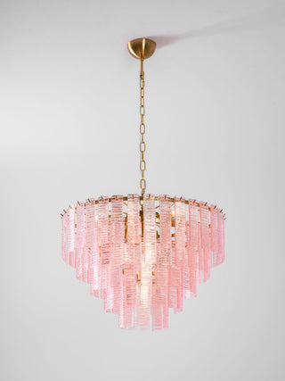 Orion Tiered Pink Glass Chandelier