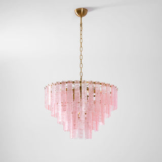 Orion Tiered Pink Glass Chandelier