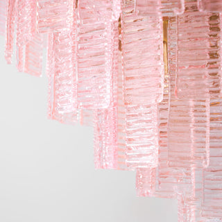 Orion Tiered Pink Glass Chandelier