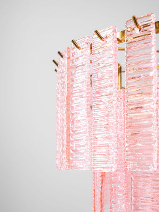 Orion Tiered Pink Glass Chandelier