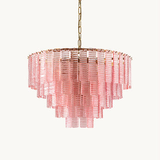 Orion Tiered Pink Glass Chandelier