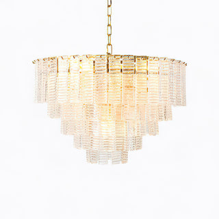 Orion Tiered Pink Glass Chandelier