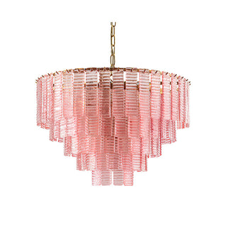 Orion Tiered Pink Glass Chandelier