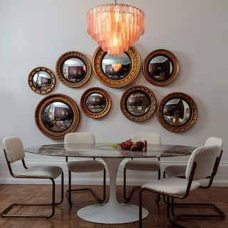 Orion Tiered Pink Glass Chandelier