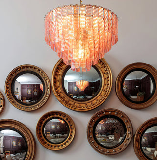 Orion Tiered Pink Glass Chandelier