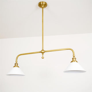 Linear Modern Brass Two-Light Pendant