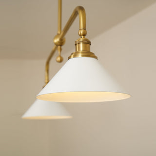 Linear Modern Brass Two-Light Pendant