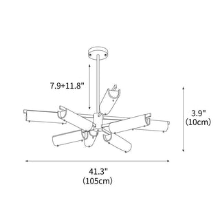Amoslo Sculptural Glass Chandelier