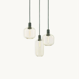 Kael Industrial Glass Cluster Pendant Light