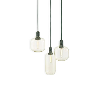 Kael Industrial Glass Cluster Pendant Light