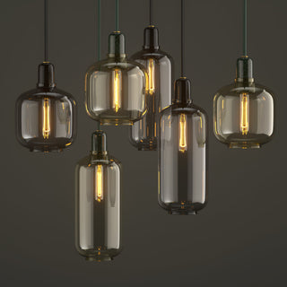 Kael Industrial Glass Cluster Pendant Light