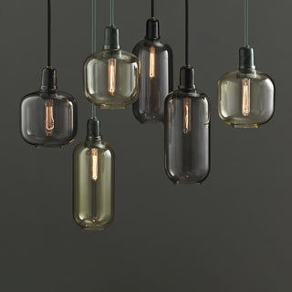 Kael Industrial Glass Cluster Pendant Light