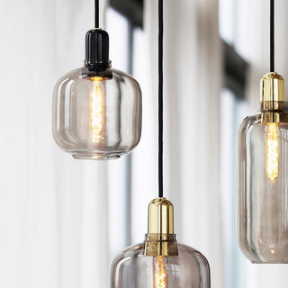 Kael Industrial Glass Cluster Pendant Light