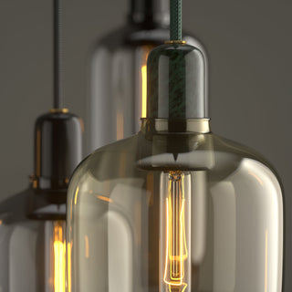 Kael Industrial Glass Cluster Pendant Light