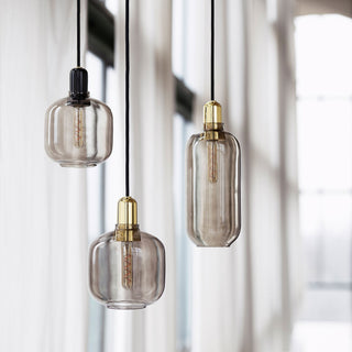 Kael Industrial Glass Cluster Pendant Light