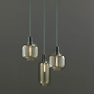Kael Industrial Glass Cluster Pendant Light