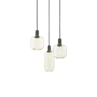 Kael Industrial Glass Cluster Pendant Light