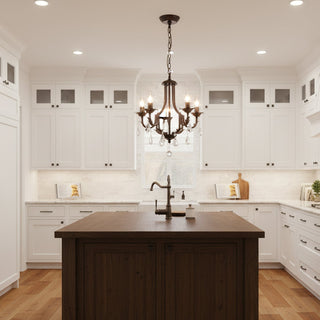Evelyn Rustic Crystal Chandelier