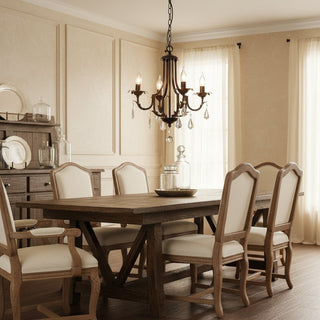Evelyn Rustic Crystal Chandelier