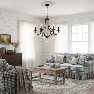 Evelyn Rustic Crystal Chandelier