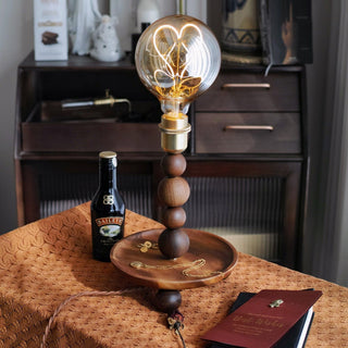 Amora Retro Wood Table Lamp
