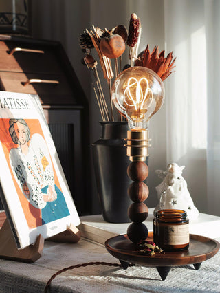 Amora Retro Wood Table Lamp
