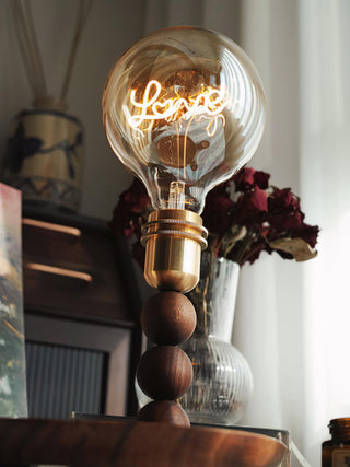 Amora Retro Wood Table Lamp