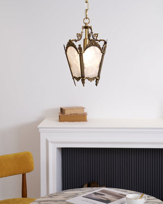 Kiv Vintage Metal Glass Pendant