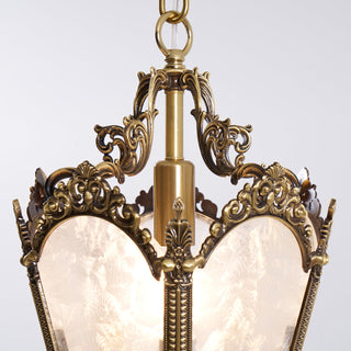 Kiv Vintage Metal Glass Pendant