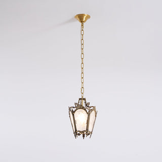 Kiv Vintage Metal Glass Pendant