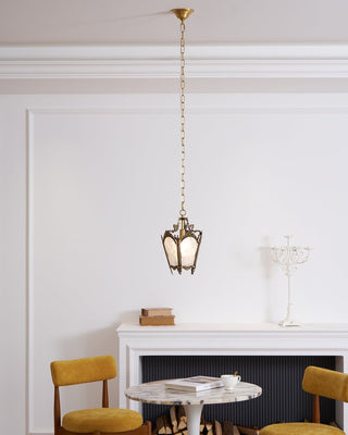 Kiv Vintage Metal Glass Pendant