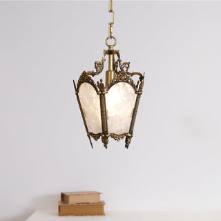 Kiv Vintage Metal Glass Pendant