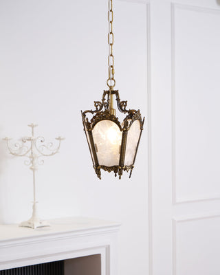 Kiv Vintage Metal Glass Pendant