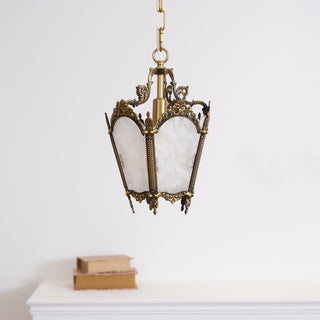 Kiv Vintage Metal Glass Pendant