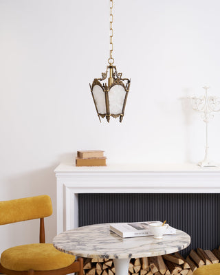 Kiv Vintage Metal Glass Pendant