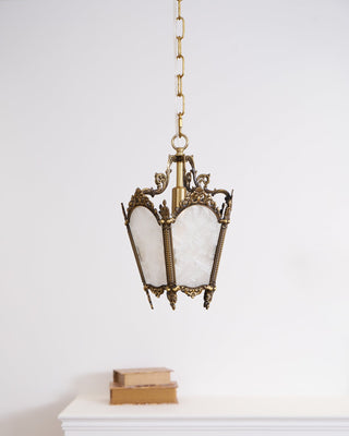 Kiv Vintage Metal Glass Pendant