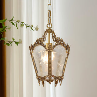 Kiv Vintage Metal Glass Pendant