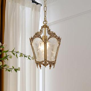 Kiv Vintage Metal Glass Pendant
