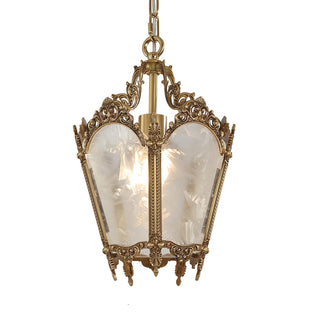 Kiv Vintage Metal Glass Pendant