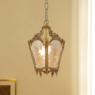 Kiv Vintage Metal Glass Pendant