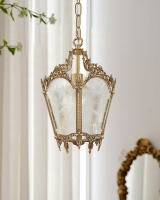 Kiv Vintage Metal Glass Pendant