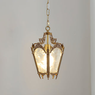 Kiv Vintage Metal Glass Pendant